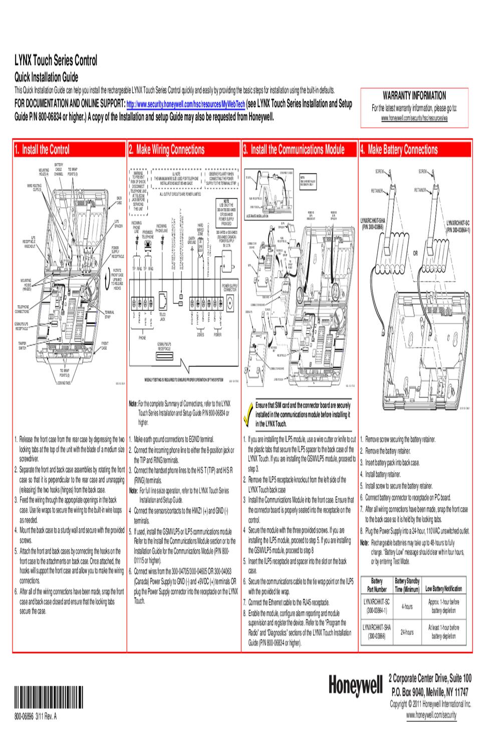 honeywell lynx l5000 installation manual