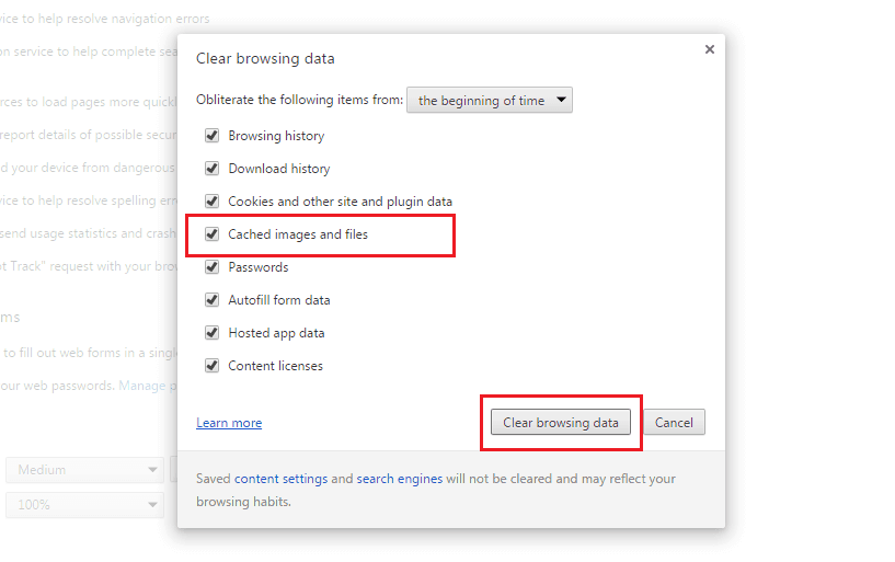how to clear chrome cache manually