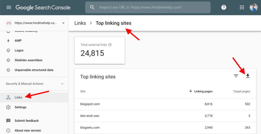 manually add a site to google search console